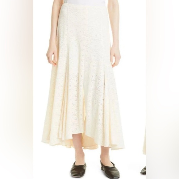 NWT Rebecca Taylor Cream A-Line Skirt - Picture 2 of 9